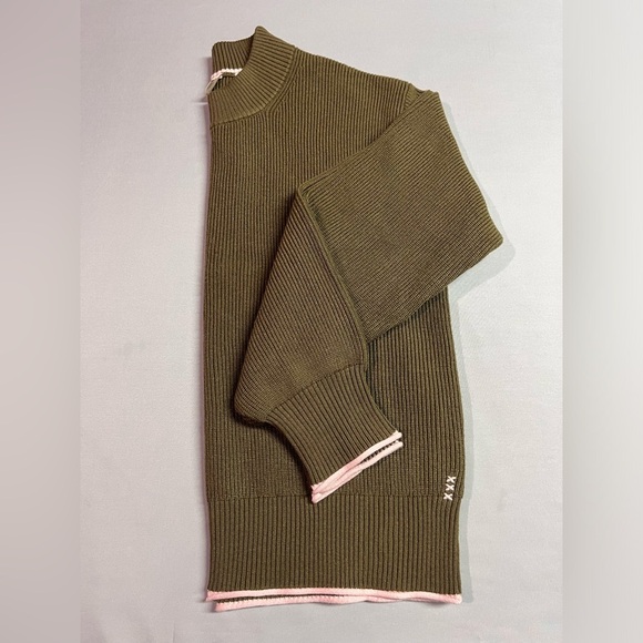 Scotch & Soda Women's Crew Neck Knit Sweater Olive Green NWOT - Picture 5 of 8